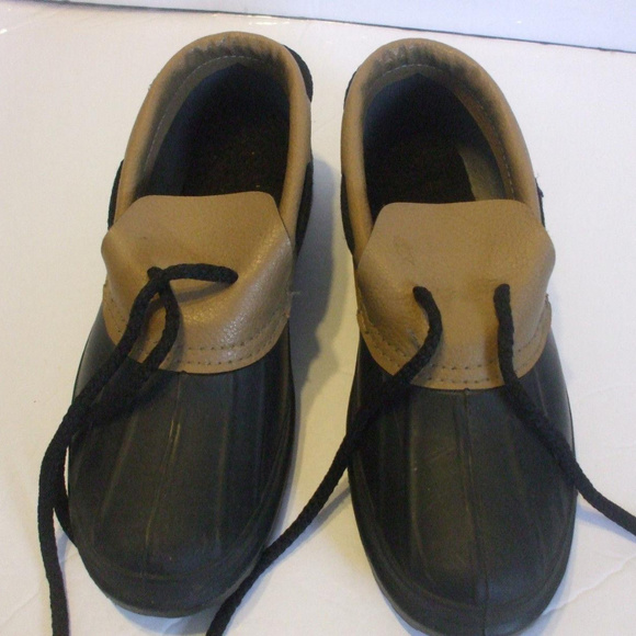 Weather Guard Duck Shoes Brown Black Size 6 Kids - Picture 1 of 3